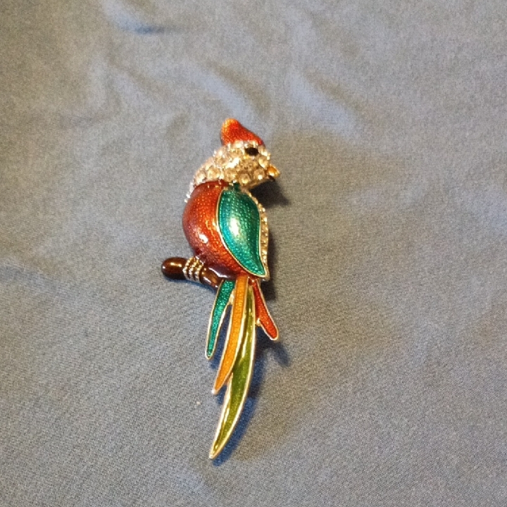 Colorful Bird Brooch